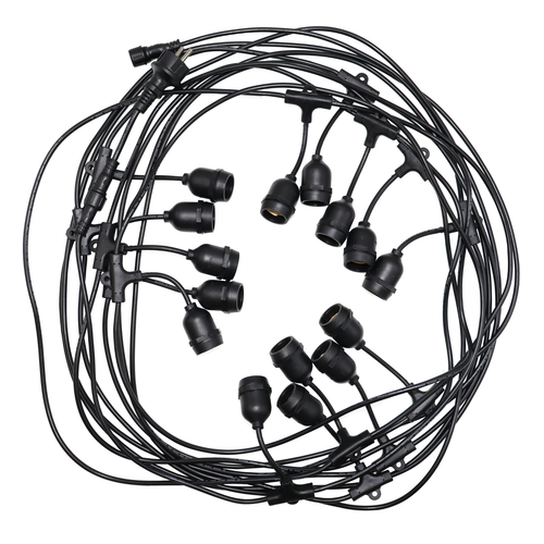 Guirlande lumineuse extérieure DANDA 15m Noir 12xE27 230V IP54 EDO SOLUTIONS - Bild 2 von 3