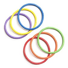 6 Pcs Plastic Ring Toss Game for Kids and Outdoor Toss Rings for Speed Agility