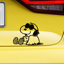 Aufkleber Snoopy Relax 12cm Stein Sonnen B111 Laptop Autoaufkleber Wohnmobil Bus