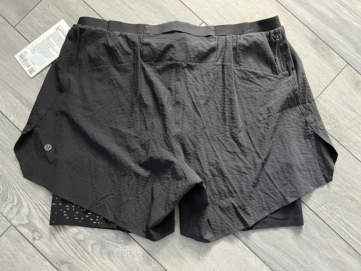 LULULEMON MENS SURGE SHORT 6 LINED, SPECIAL EDITION, BLACK, NWT, XXL