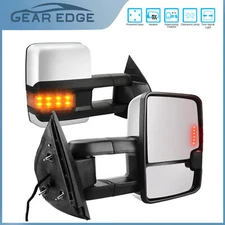 Tow Mirrors Power Heated for 2007-2013 Chevy Silverado GMC Sierra 1500 w/ Signal