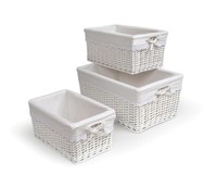 Badger Basket Three Basket Set White Badger Basket Three Basket Set White