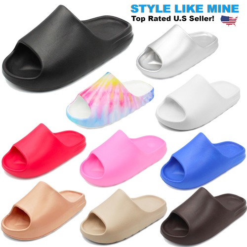 Womens EVA Slide Chonky Summer Slipper Yeezy inspired Thick Cushion Sandals  | eBay