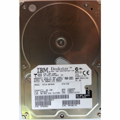 IBM Deskstar 75GXP 45GB Internal 7200RPM 3.5