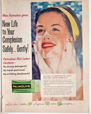 1958 Palmolive Soap New Life to Your Complexion Print Ad