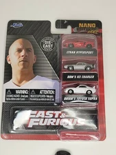 JADA 32482 NANO HOLLYWOOD RIDES FAST & FURIOUS 1.65" DIECAST CARS 3 PIECE SET