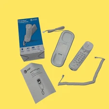 AT&T  Trimline Corded Phone With 13 Number Memory White Mode lTR1909 #8452 (TC)