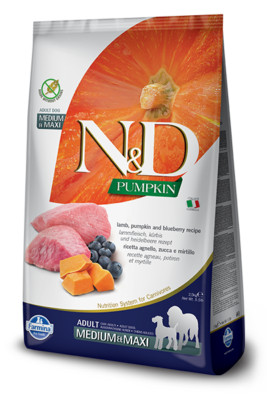 Farmina N&D Pumpkin Grain Free canine LAMB & BLUEBERRY ADULT MEDIUM