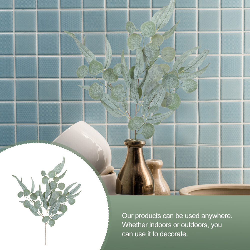 2 Pieces Faux Eucalyptus Stems Artificial Flower Arrangement eBay