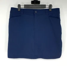Eddie Bauer Skort Womens Size 10 Blue Mini Skirt Lined Shorts Adventurer 2.0