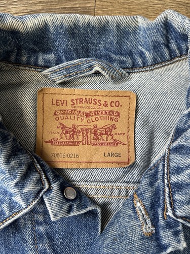 Levi 70516-0216 handbemalte indianische Jeansjacke L - Bild 5 von 7