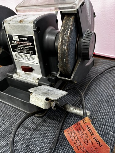 1 HP !!!!! Craftsman 8" Block Bench Grinder No. 257.191601 - Picture 8 of 14