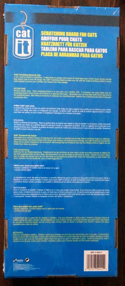 Catit Scratcher Board Pad For Cats with Catnip - Large 17" x 7" - Image 3 of 4