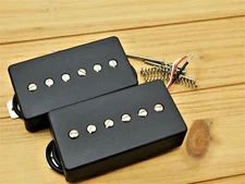 Premium HUMBUCKER SIZED P90 AlNiCo V Pickups Neck, Bridge or Set - MATTE BLACK
