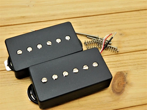Premium HUMBUCKER SIZED P90 AlNiCo V Pickups Neck, Bridge or Set - MATTE BLACK
