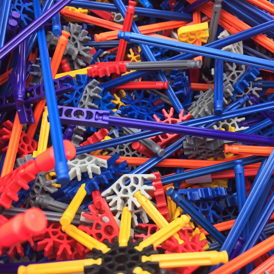 400 Micro Mini Knex Bulk Mixed Assortment Rods Connectors Clips K'nex Parts - Image 4 of 4