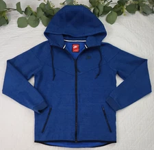 NWOT Nike MEns Blue Full Zip Hoodie Jacket Size M Red Tag