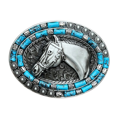 Cool Engraving Horse Head Antique Belt Buckles Filigree Gift for Father Teacher - Picture 8 of 8