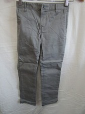 Old Navy Boys 8 Slim Gray Built In Flex Max Skinny Taper Pants Cotton Canvas