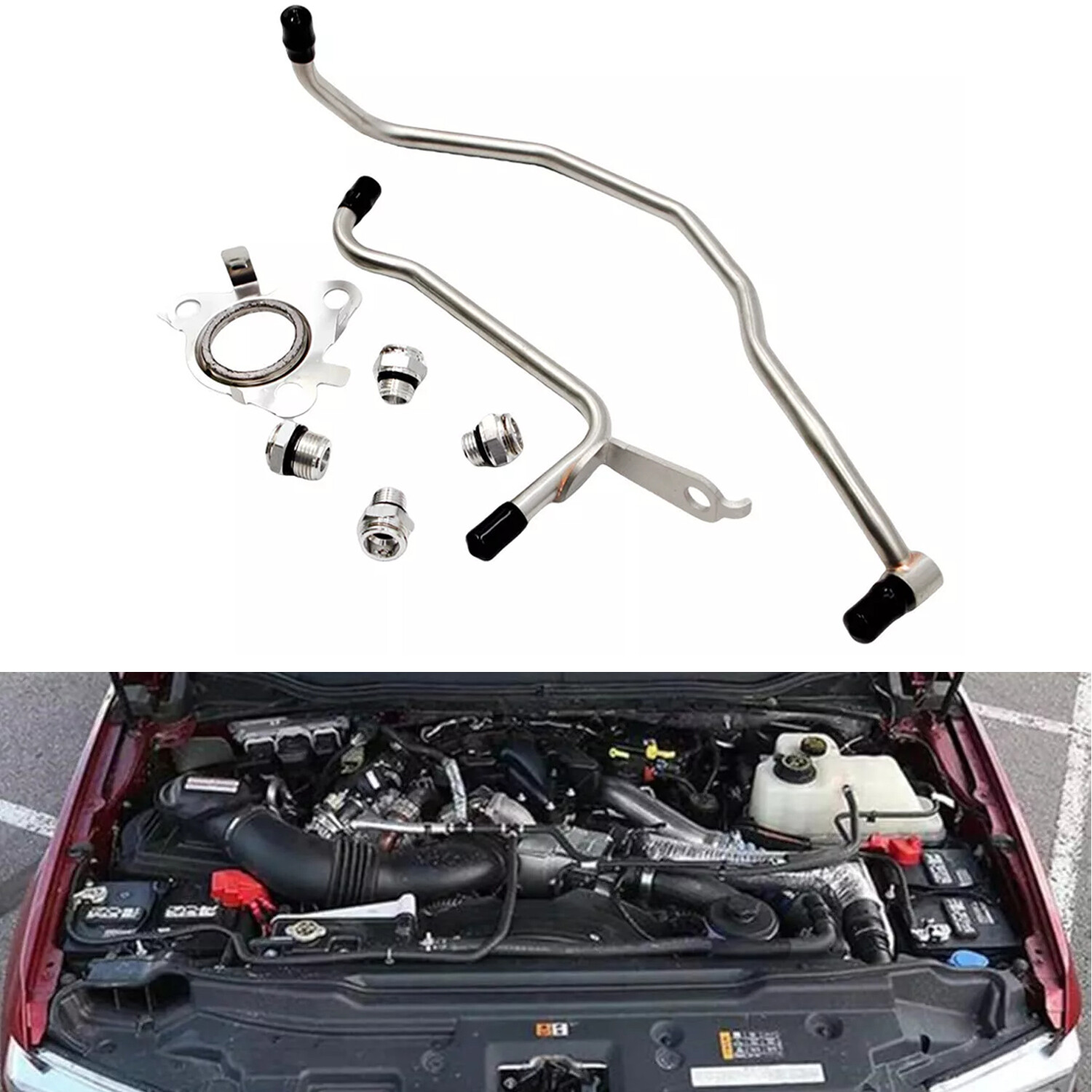 FOR 2011-2021 FORD 2015-2017 LINCOLN 3.5L LEFT TURBOCHARGER COOLANT LINE KIT