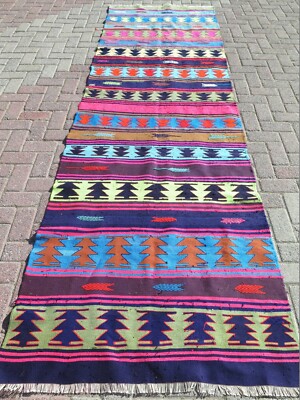 Vintage  Kilim Runner Rug, Carpet Runner, HallwayRug, Corridor Long Rug 41''x134''