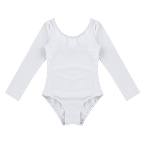 Girls Long Sleeve Ballet Dance Leotard Gymnastics Unitard Dancewear Costume - Picture 21 of 80