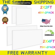 2x2 FT LED Flat Panel Troffer Light,2x4 FT Recessed Back-Lit Drop Ceiling Lights