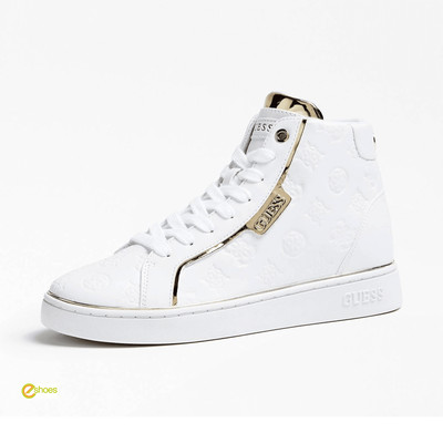 guess gold tennis shoes
