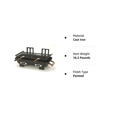 Marsh Allen 30052 Cast Iron Hibachi 10 by 18Inch Charcoal Grill eBay