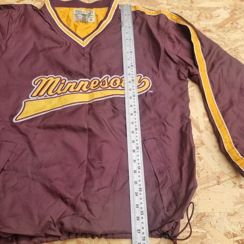 VTG 90s Steve & Barry's Minnesota Gophers Windbreaker University Pullover Size M - Picture 8 of 11