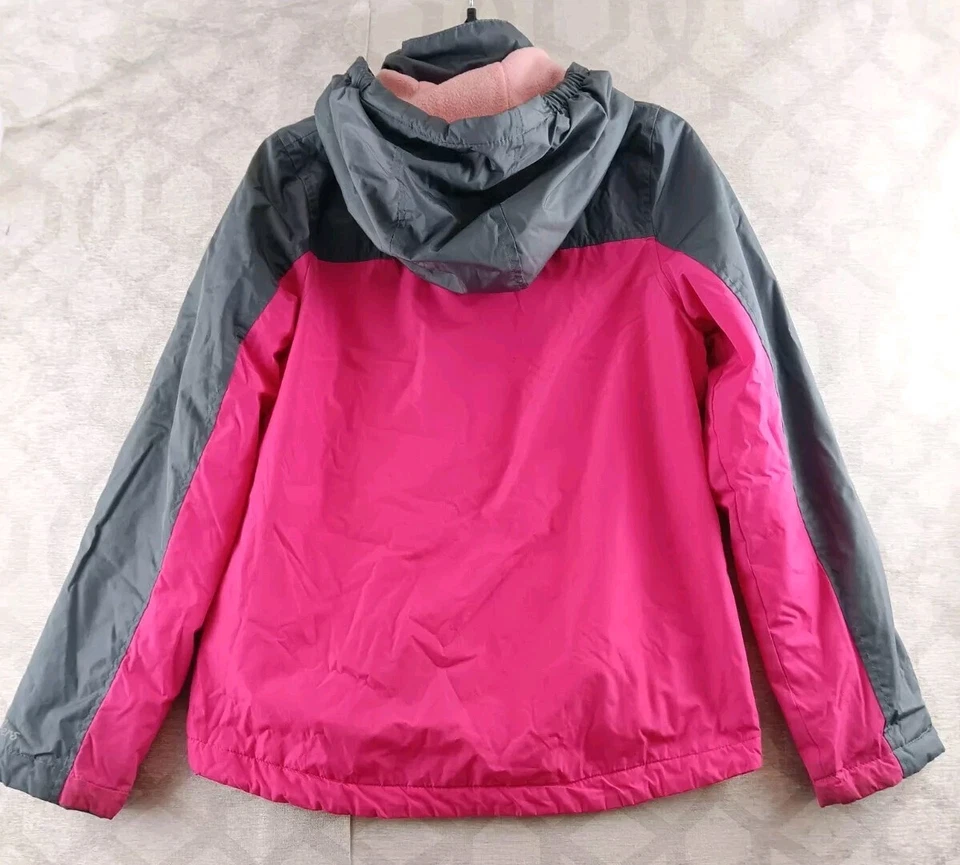 Chaqueta de Invierno Skechers Forrada de Vellón Niñas Grande 14-16 Rosa Cremallera Completa Con Capucha Foto 2 de 4
