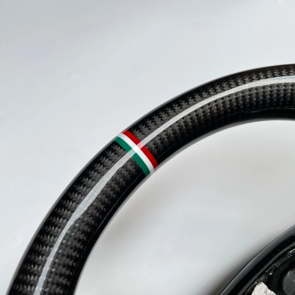 For  2014-2019 Maserati Ghibli M157 M156 Alcantara Carbon Fiber Steering Wheel - Image 4 of 4