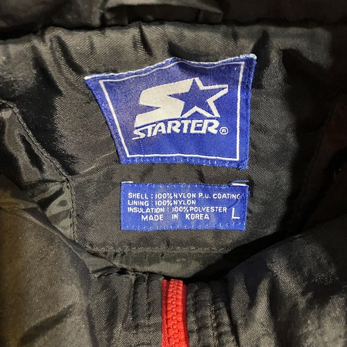 VTG Nebraska Huskers Starter Parka Jacket Sz L Red w/ Black Stripes Cornhuskers - Picture 6 of 7