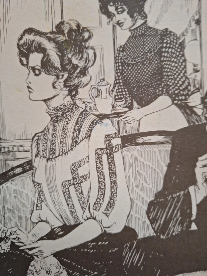 Blusa Gibson Menina Flowy Top Fantasia Folkwear 205 Padrão de Costura Antigo Gola Alta - Imagem 3 de 4