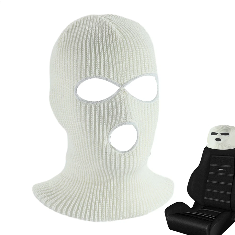 2 Stück lustige Autositzbezüge Maske Hut Headcove 3-Loch Autositz Kopfstützen - Bild 4 von 4