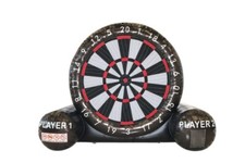 2x4x3mh Aufblasbare Fussball Dartscheibe XL mit 6 Klett B&auml;llen Dartspiel DIN1496