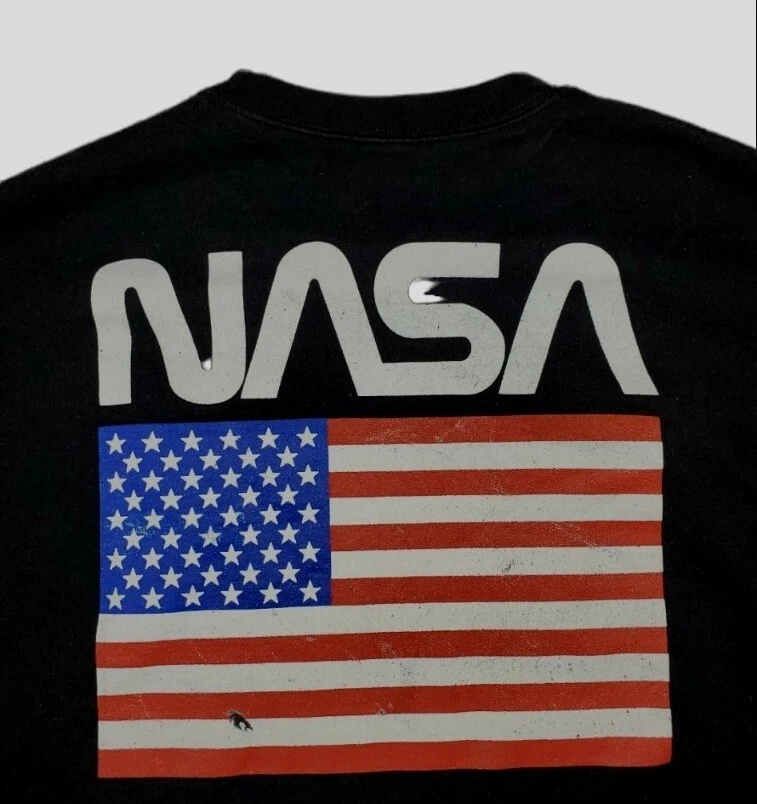 PACSUN Buzz Aldrin Nasa Men s Size S Small Black Crew Neck