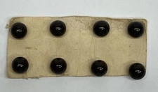 Lot Of 8 Bakelite Round Brown Sewing Buttons Simichrome Polish Tested
