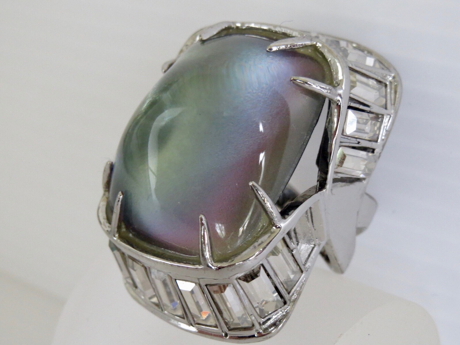 LARGE SIZE RING!!!   MEGA RING!  DESIGNER SILVER … - image 1