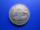 Australia  1951 6 pence (Six Pence) George VI SILVER KM# 45 Lightly Circulated — photo 2