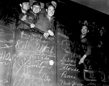 New 8x10 World War II Photo: First War Veterans to Go Home, Heading to France