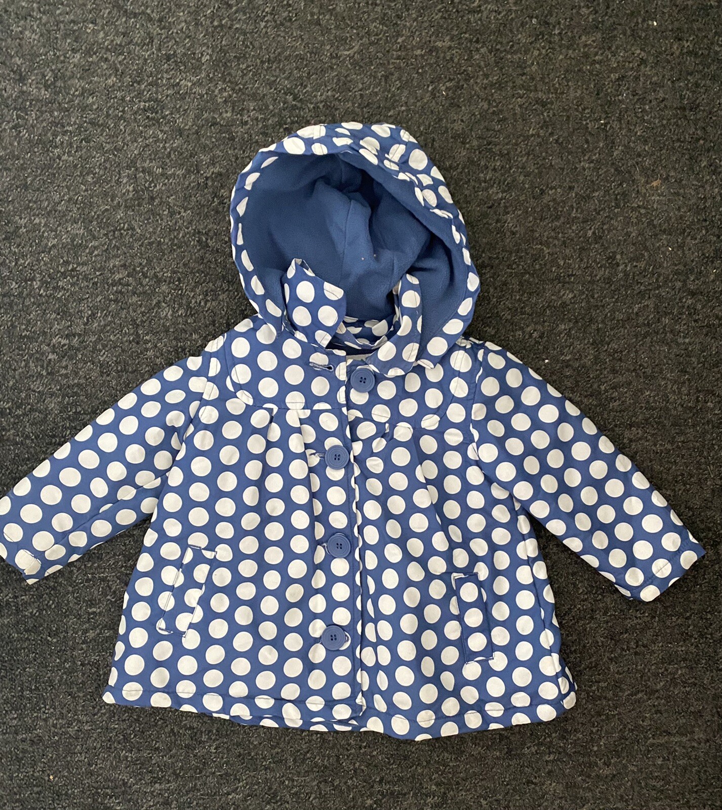 Print Hooded Raincoat Jacket 
