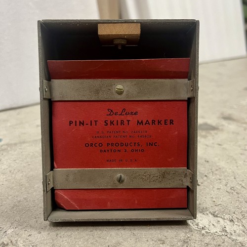 Vtg ORCO DeLuxe Pin-It Skirt Marker Sewing Hem Ruler Tool Adjustable Mount - Picture 6 of 12