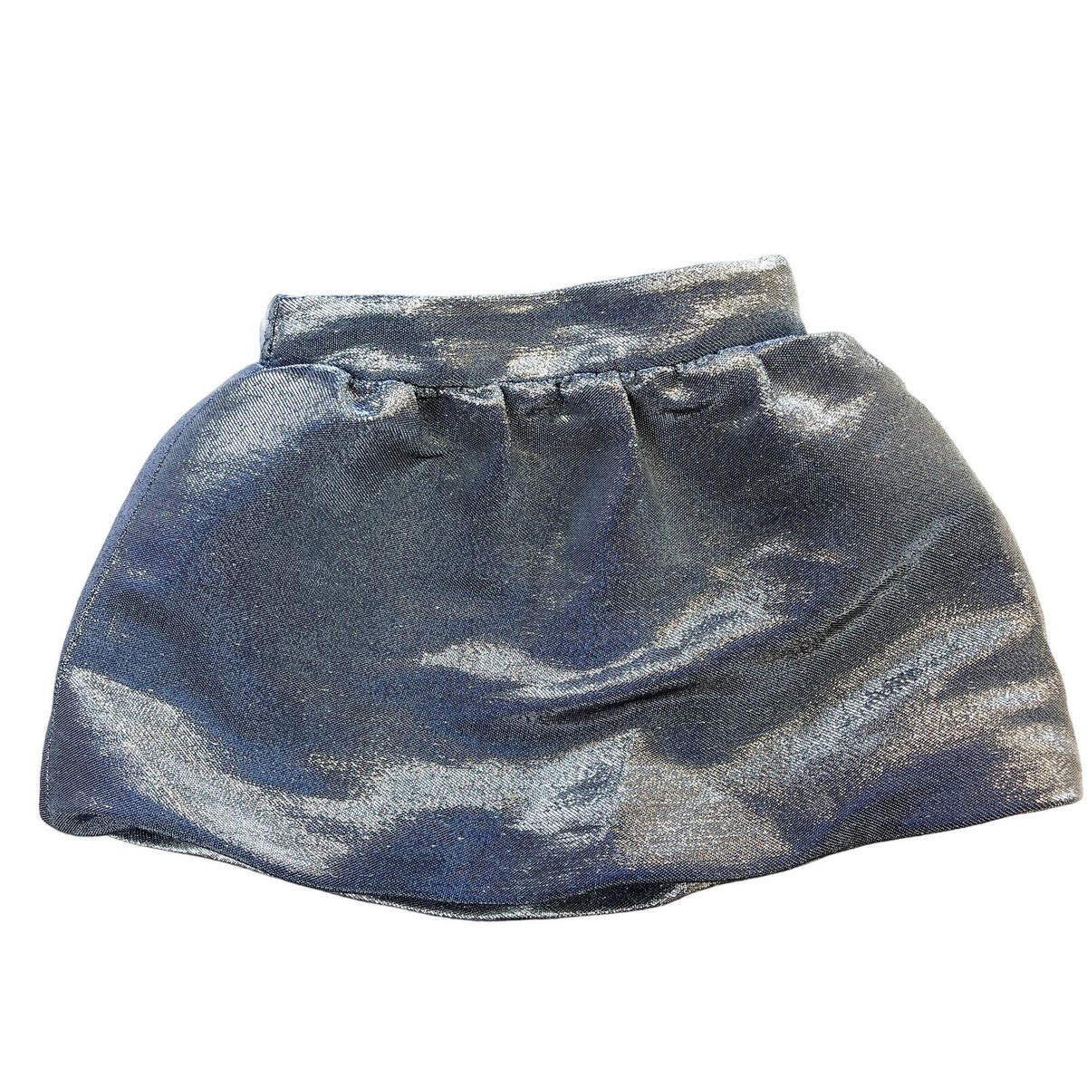 Zara Girls Size Metallic Silver Mini Skirt