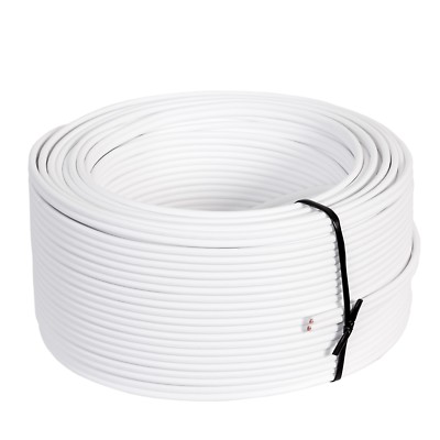 15m 99,99% OFC Kupfer Boxen Lautsprecherkabel 2x2,5 mm² weiß Made in Germany 