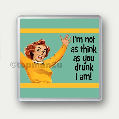 New, Quality Drinks Coasters - FUNNY RETRO STYLE Alcohol, Beer Theme - you pick - Picture 8 of 17