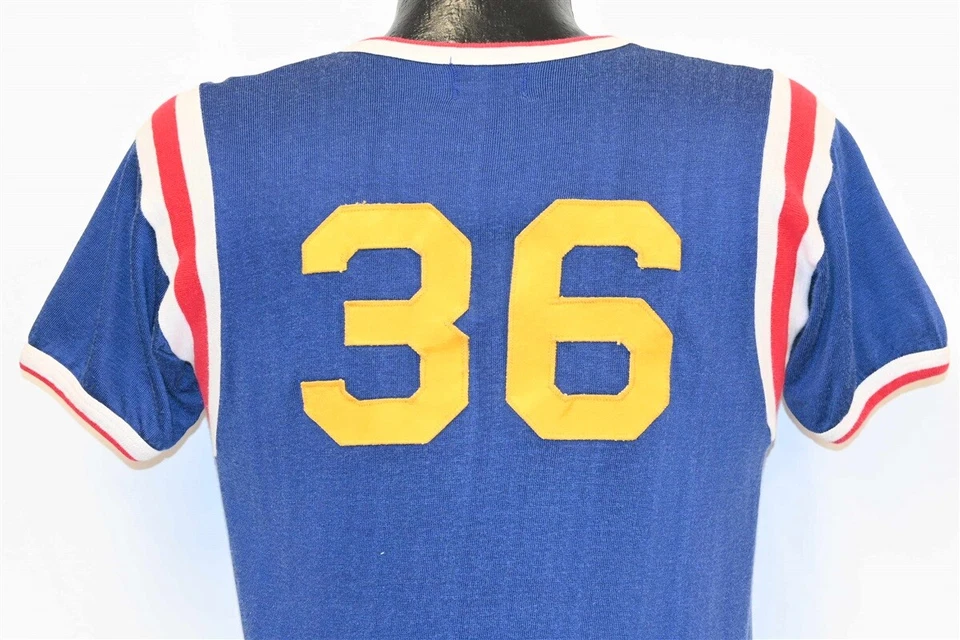 Camiseta vintage años 50 GENERAL PHONE SYSTEM 36 RAYAS RAWLINGS MEDIANA M Foto 3 de 4