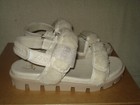 100% AUTHENTIC NEW WOMEN LOUBOUTIN LOCK COOL WHITE WOOL SANDALS US 8 — photo 4