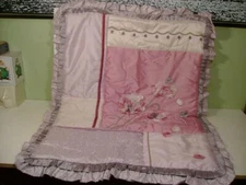 NEW KIDSLINE Baby Coral FLEUR Reversible Quilt /Comforter Blanket