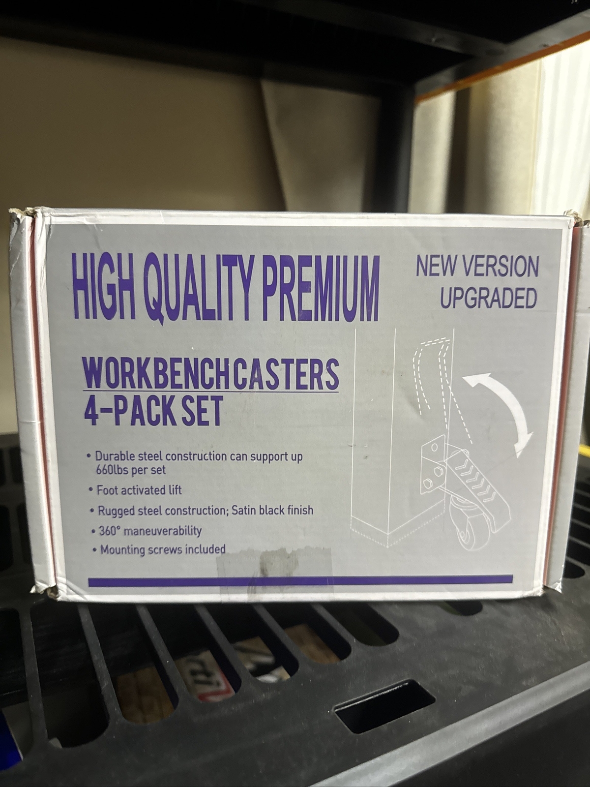 (4Pk) Ronlap Heavy Duty Workbench Casters Kit 660 Lbs Capacity 2.5" eBay